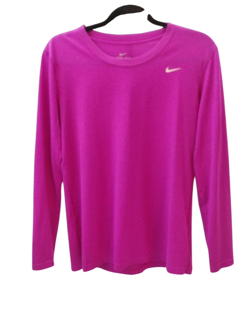 Nike Women's Long-Sleeve Performance Tee - Magenta Size L